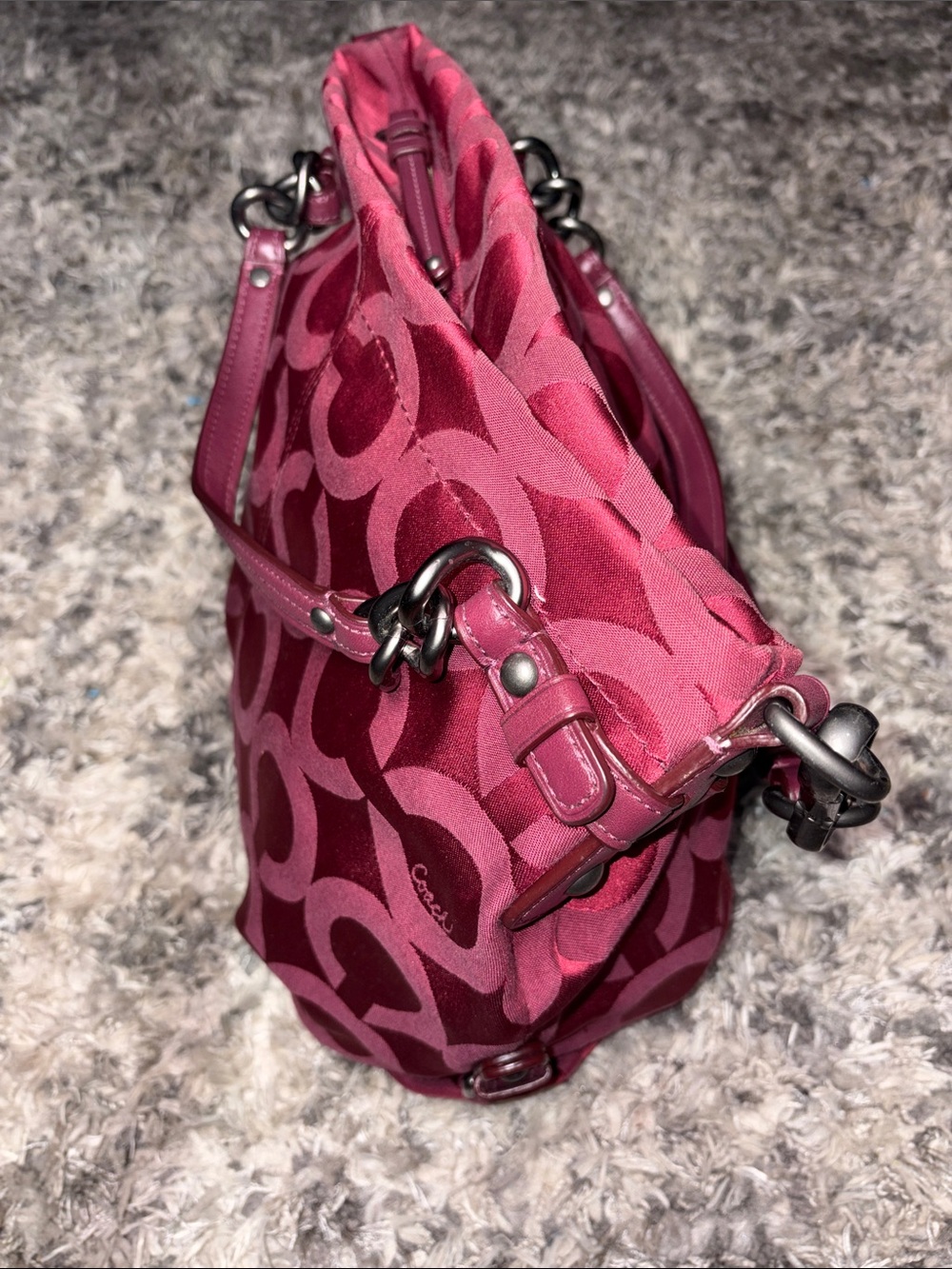 COACH 14147 Brooke Maroon Red Hobo BAG Purse - Picture 2 of 11